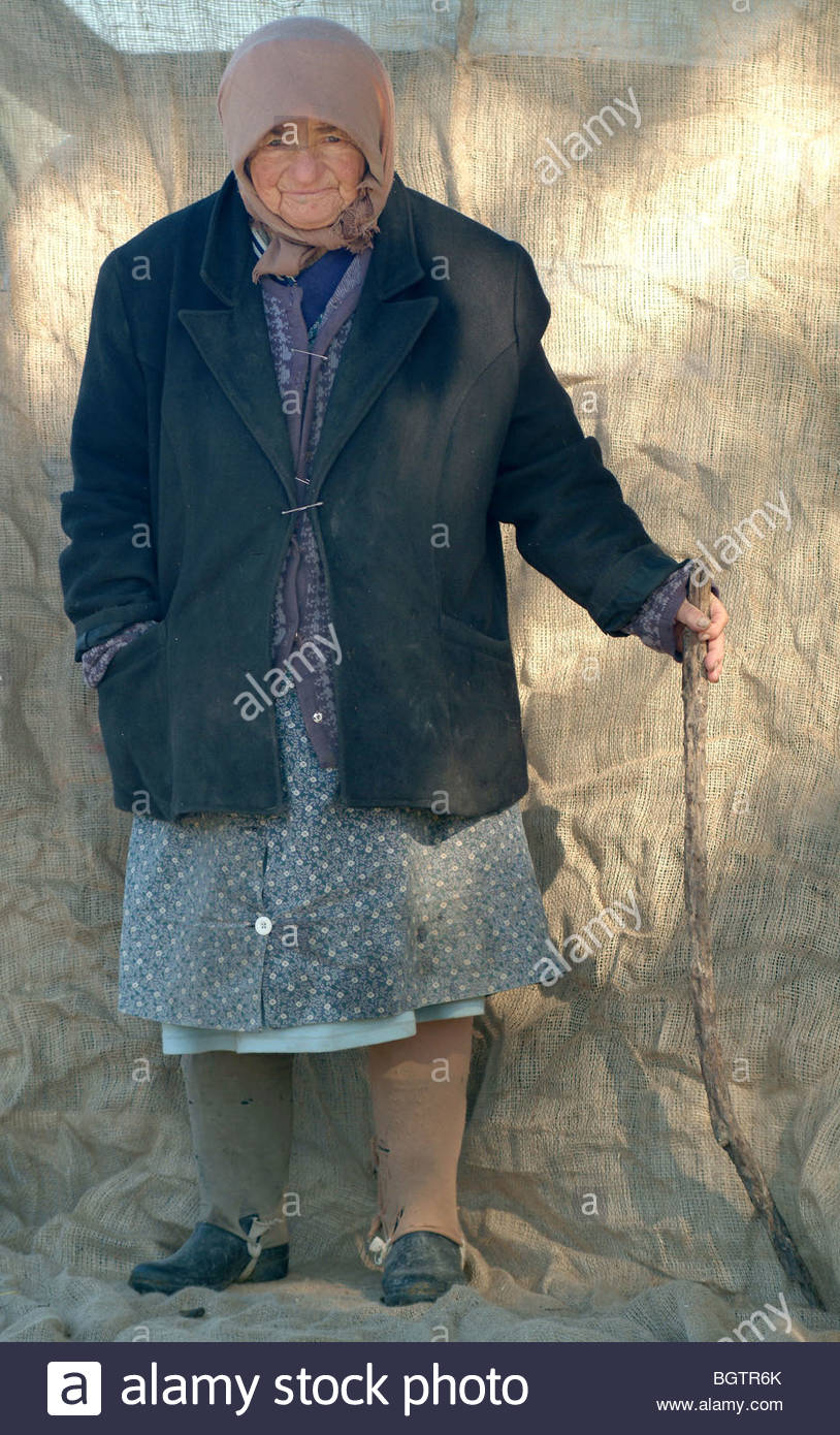 Old Greek Lady Yaya Grandmother Stock Photos & Old Greek Lady Yaya