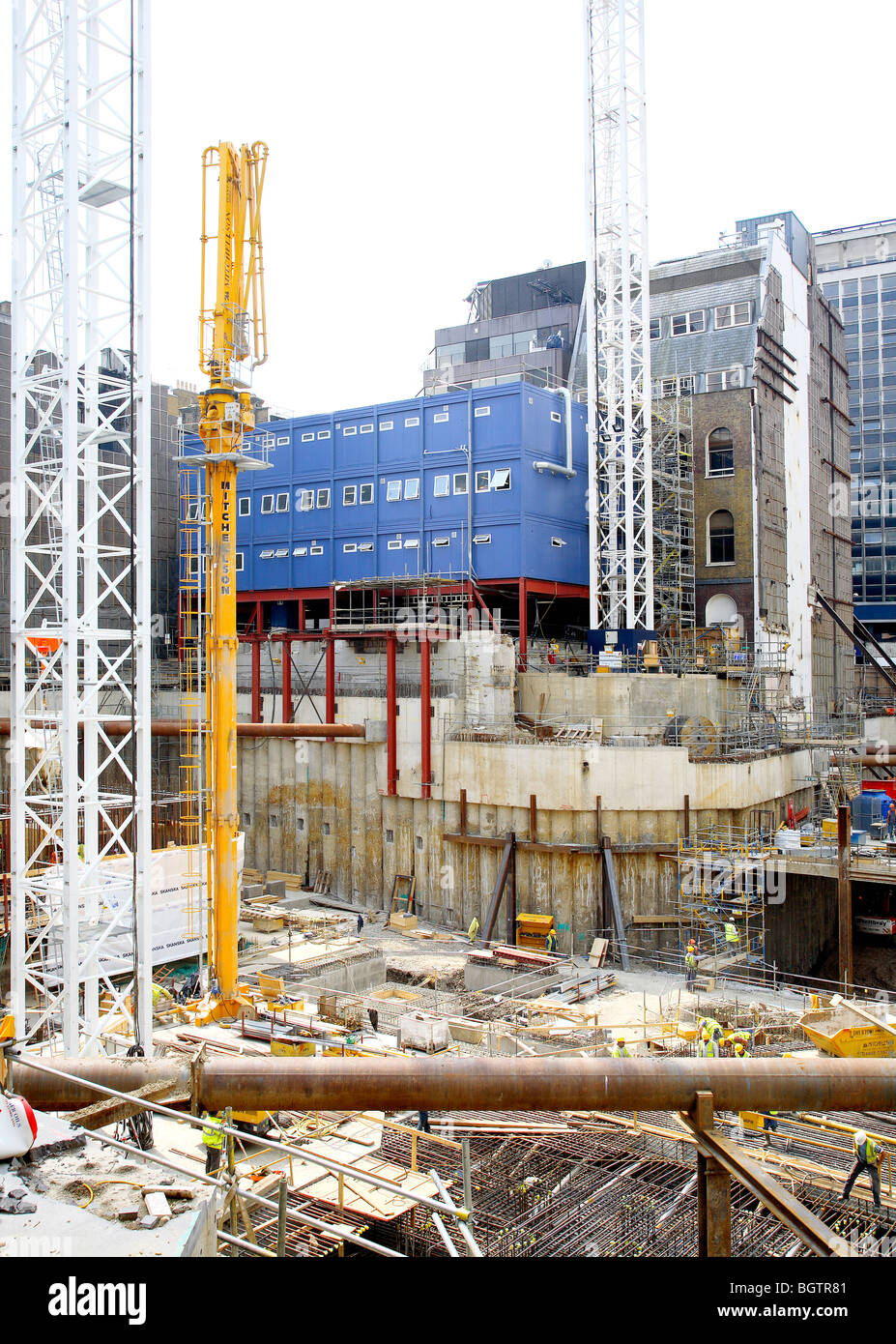 The Walbrook, EC4 under construction May 2008 Stock Photo