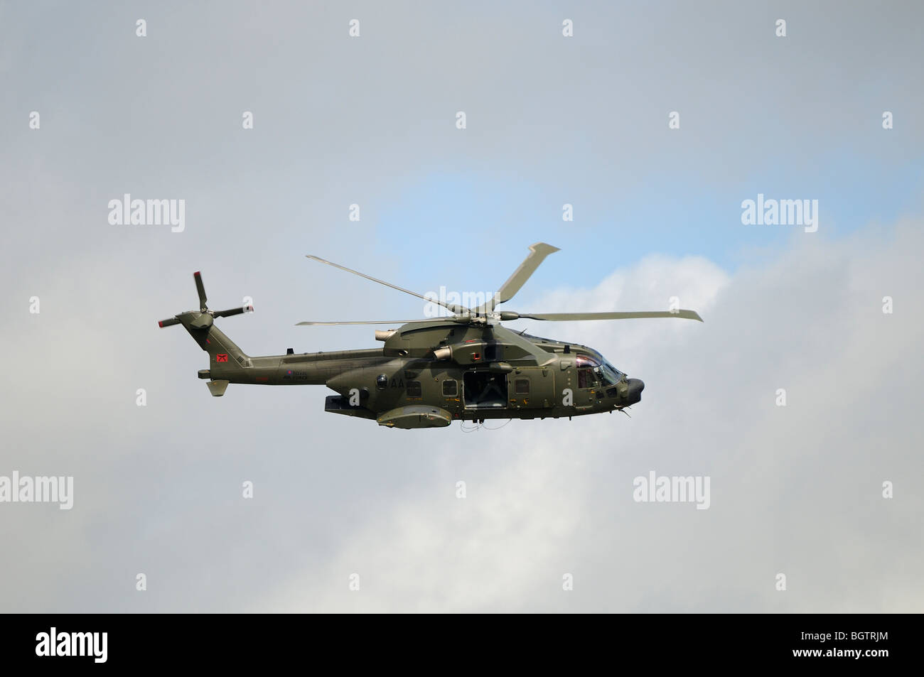 Merlin Helcopter, in training flight over Oxfordshire, UK. Stock Photo