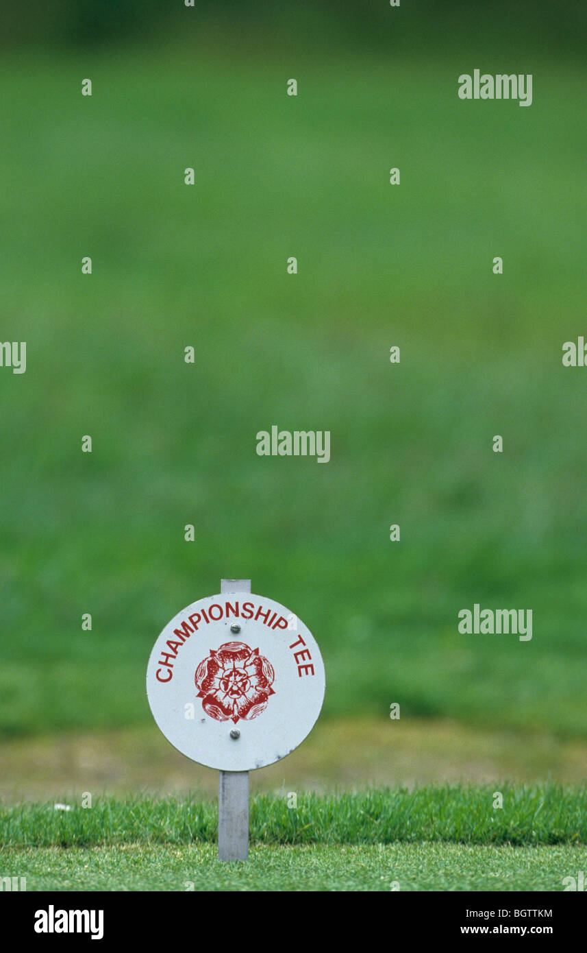 Close up of a tee marker Stock Photo