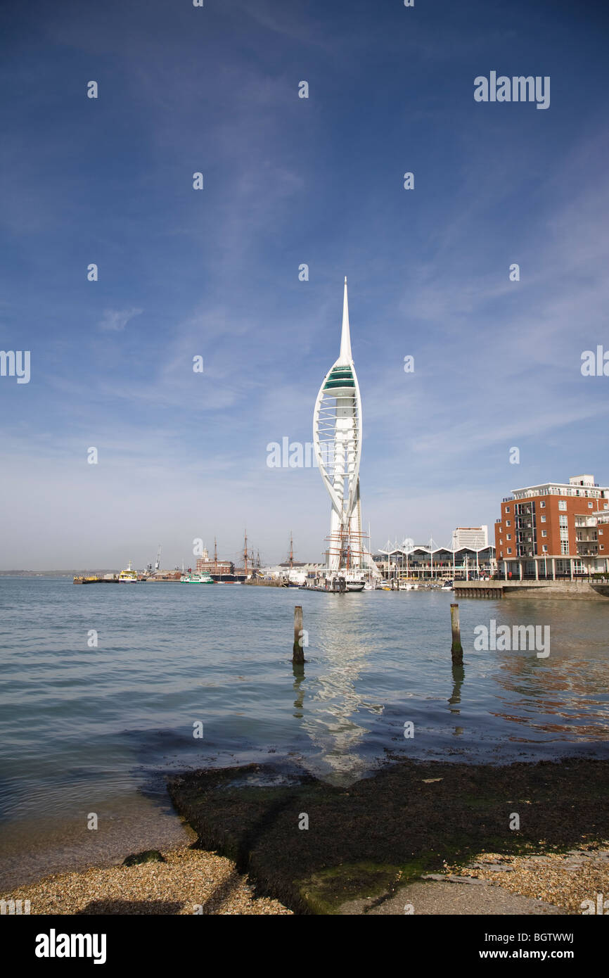 View of the Spinnaker Tower and Gunwharf Quays from Broad Street, Old