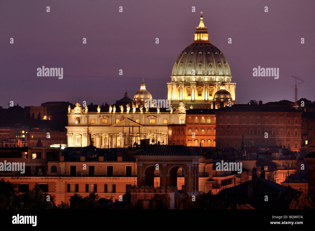 St. Peter's Basilica, Vatican Palace, Rome, Lazio, Italy, Europe Stock Photo