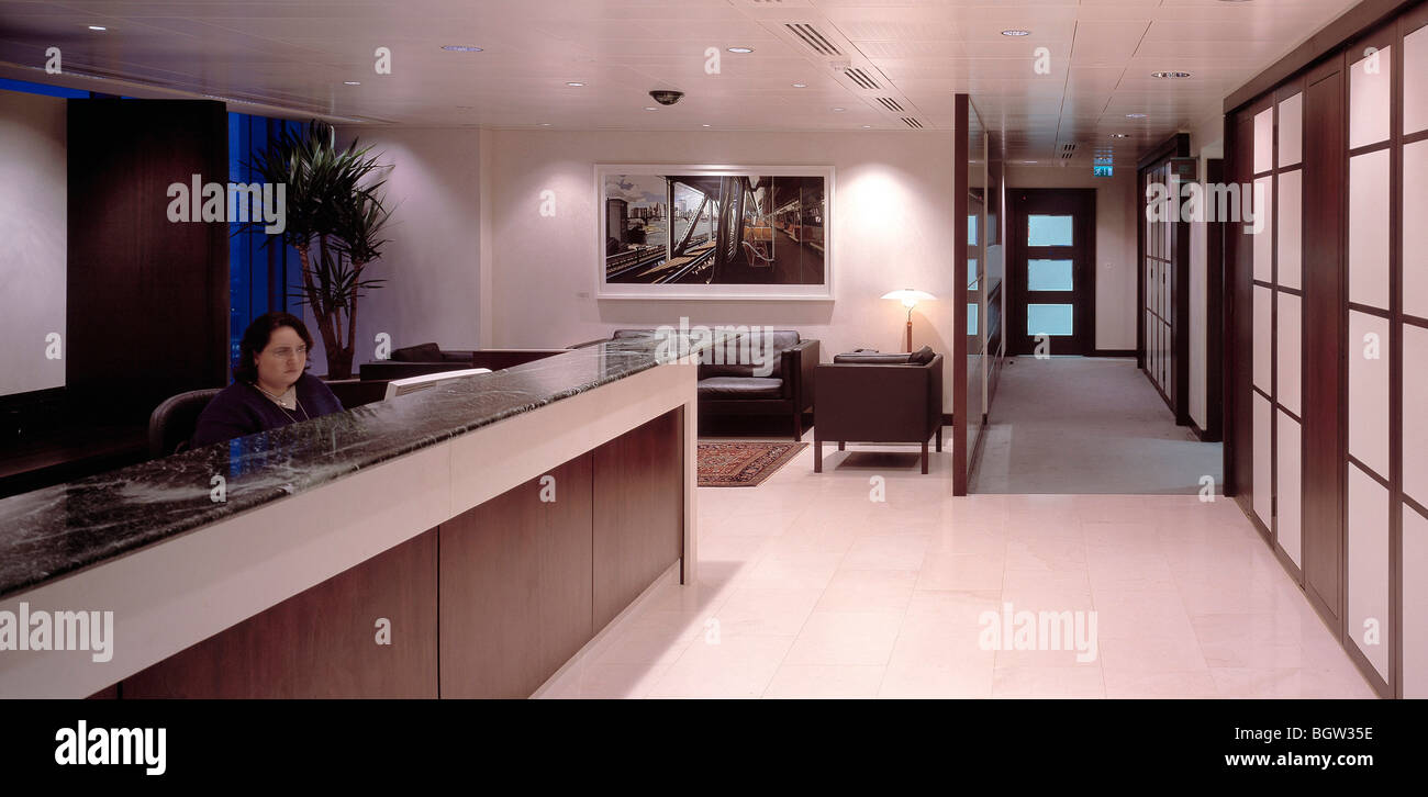 simpson thacher and bartlett offices, citypoint reception Stock Photo