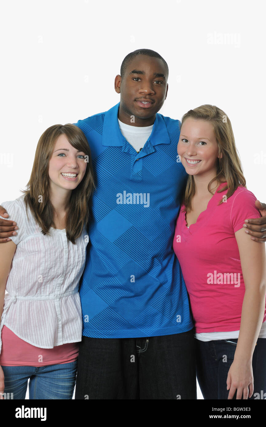 Interracial group of young adults Stock Photo