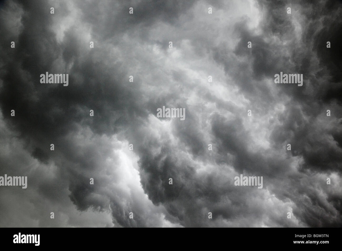 dark stormy sky in UK Stock Photo