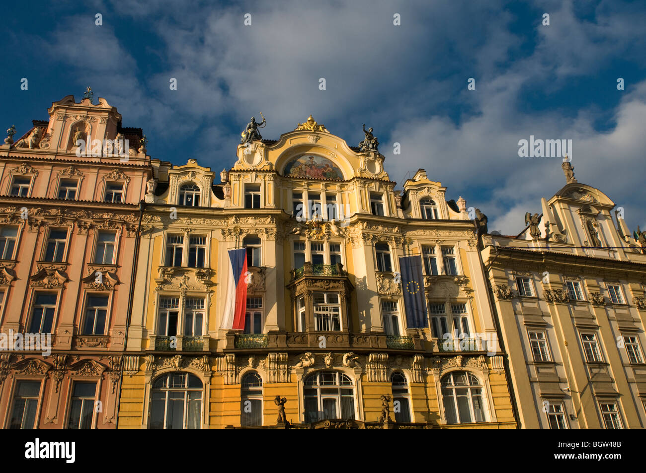Building facade in the Old Town Square Prague Czech republic Stock Photo