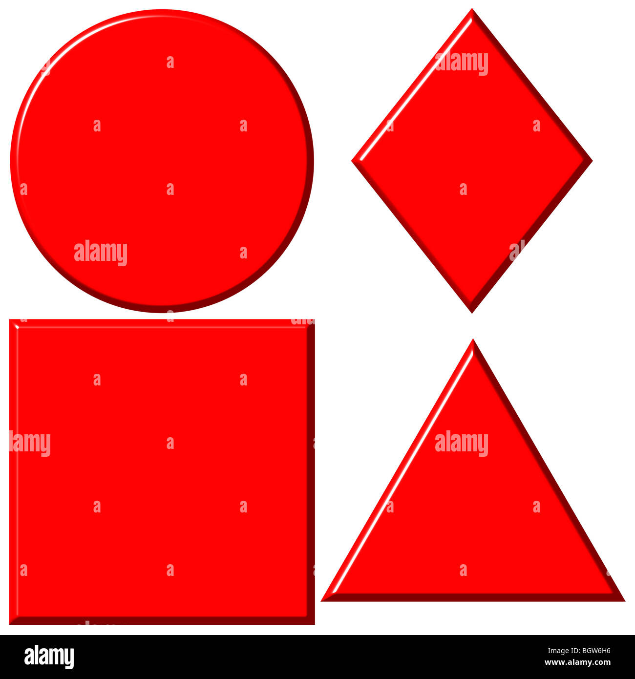 3d red shapes Stock Photo - Alamy