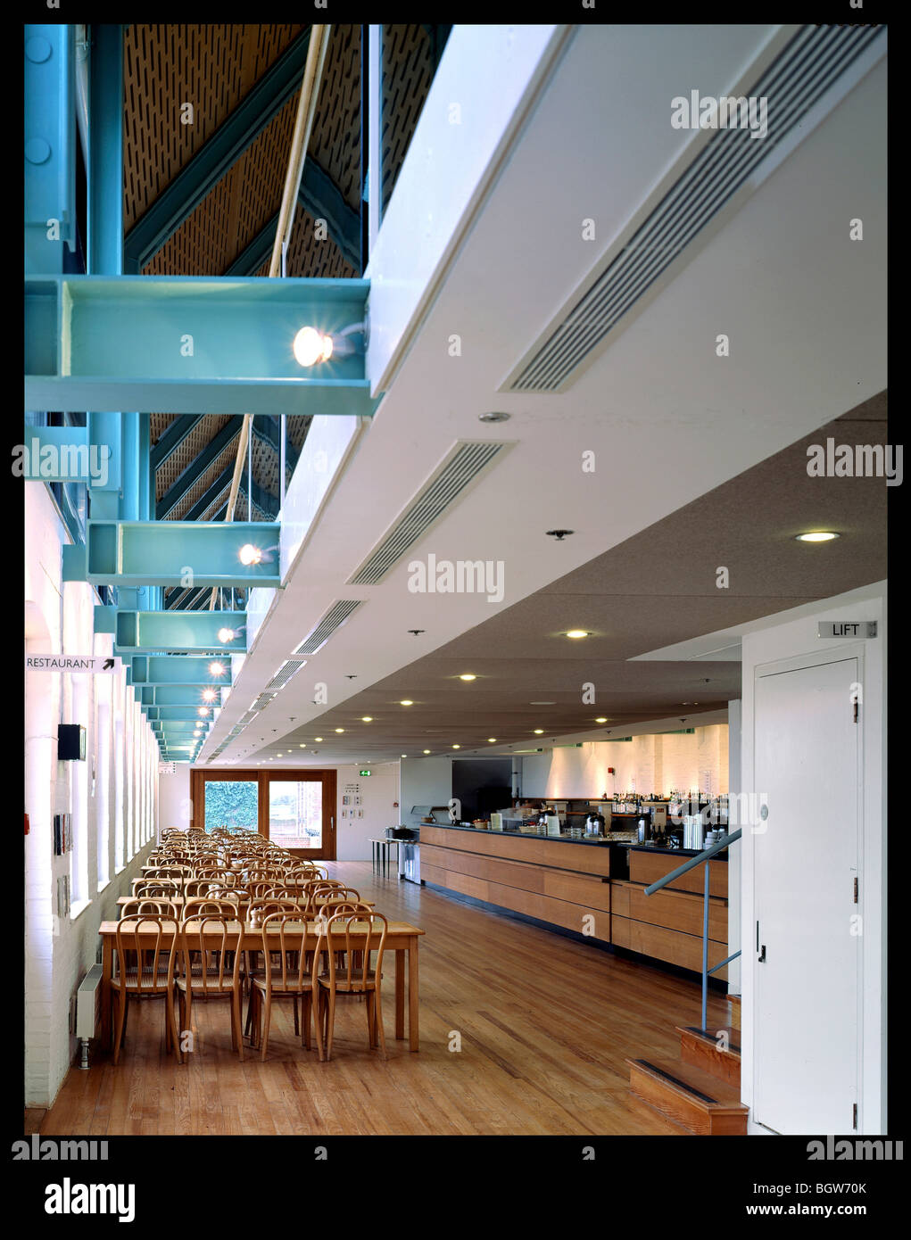 snape maltings concert hall (aldeburgh productions) first floor restaurant Stock Photo