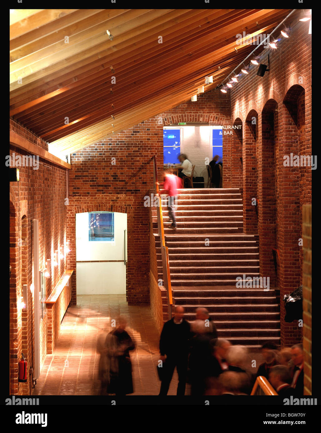 snape maltings concert hall (aldeburgh productions) entrance with stairs Stock Photo