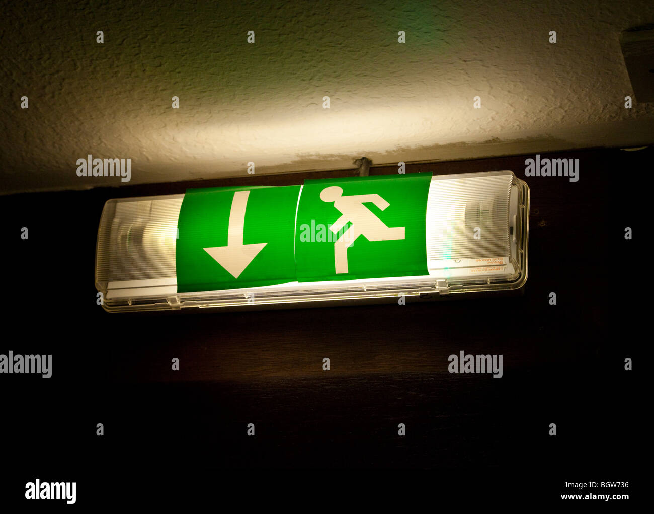 Emergency Exit sign Stock Photo