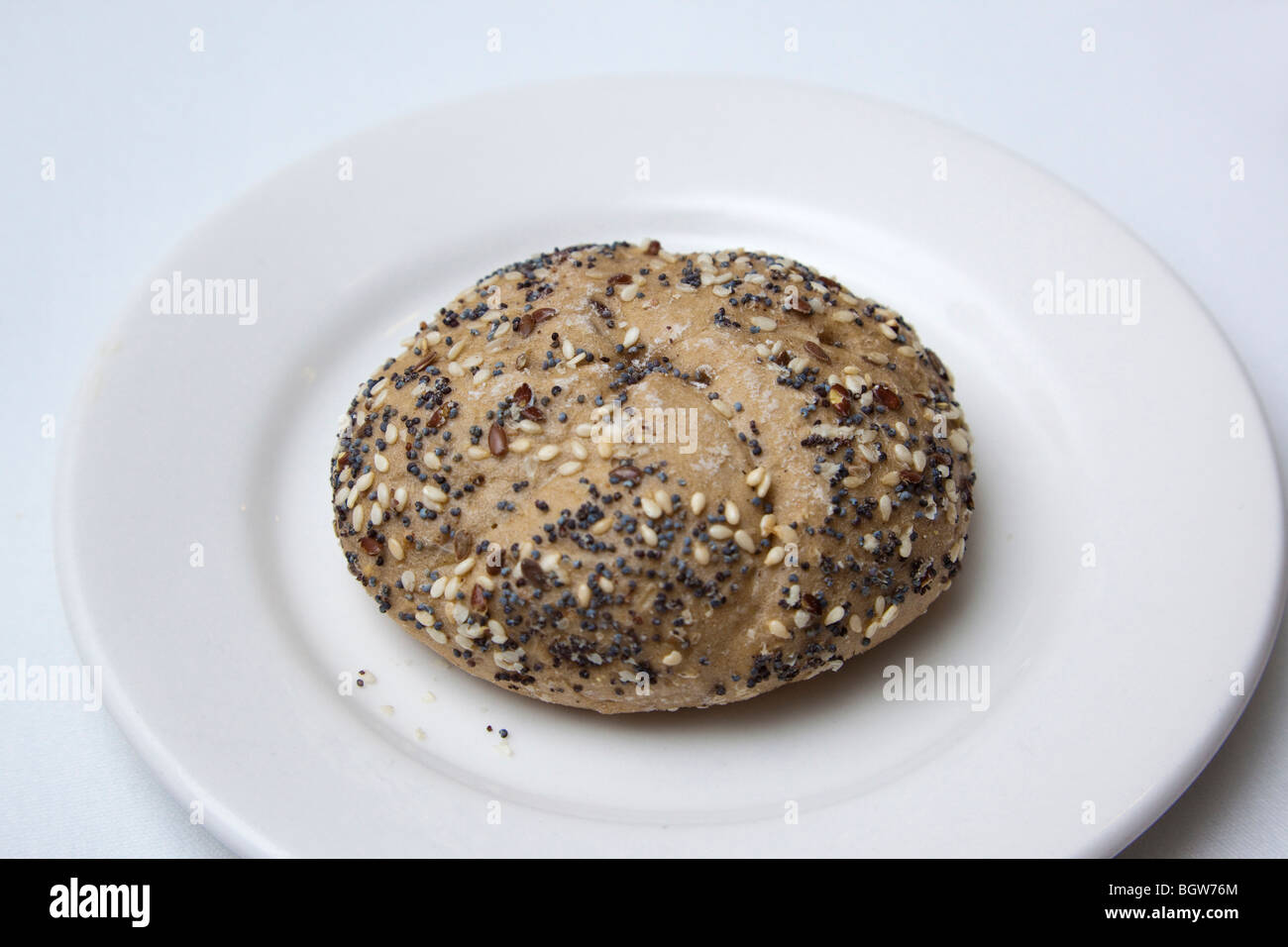 wholemeal bread roll Stock Photo