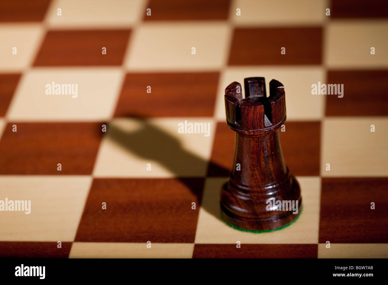 Close-up of a rook chess piece Stock Photo - Alamy