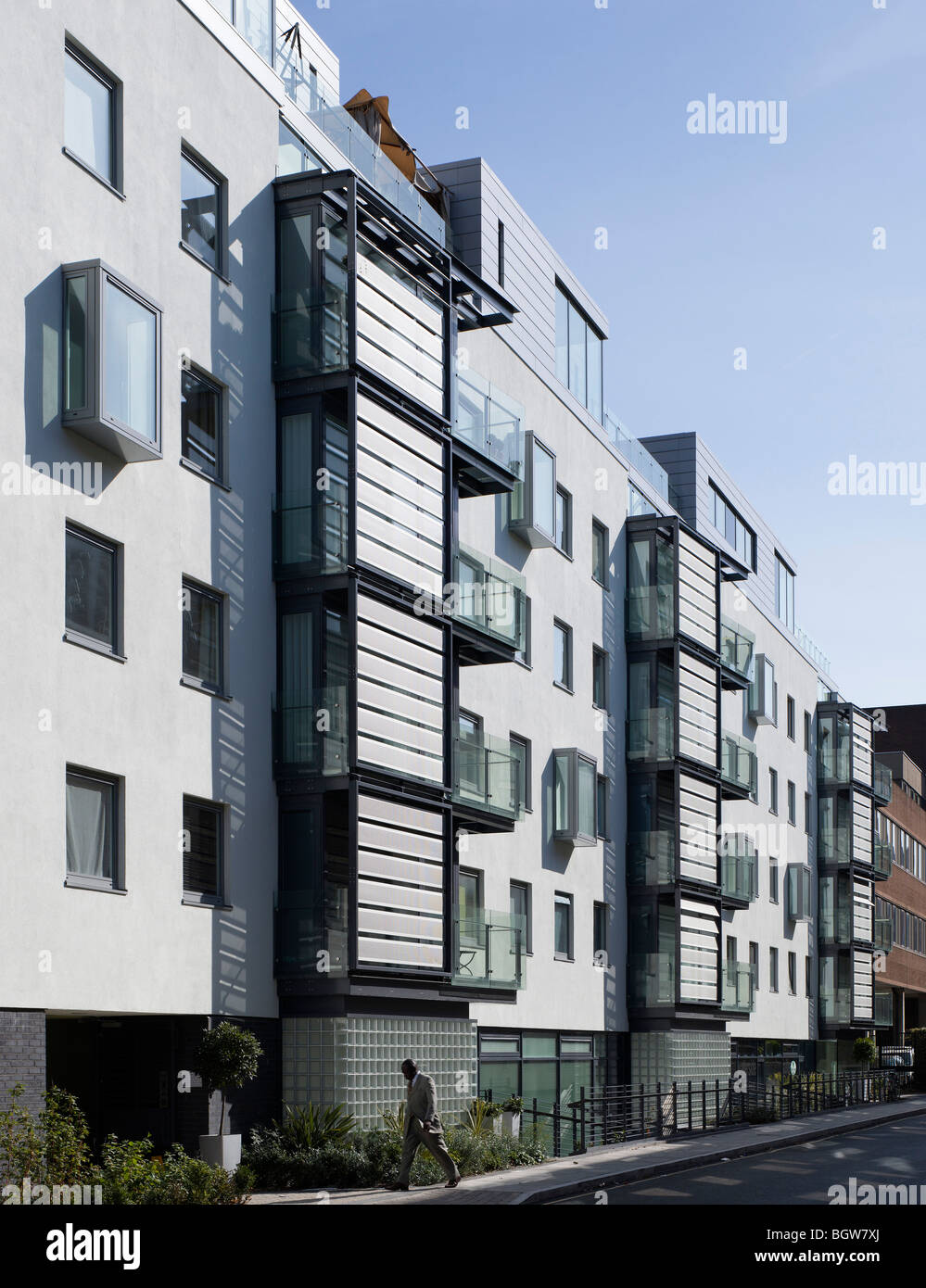 angel waterside flats with glass balconies Stock Photo Alamy