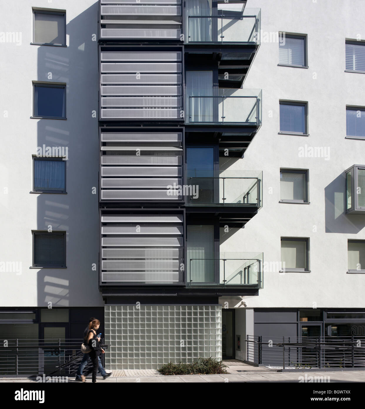 angel waterside flats street elevation Stock Photo Alamy