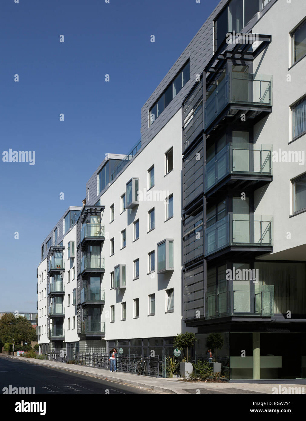 angel waterside flats street elevation Stock Photo Alamy