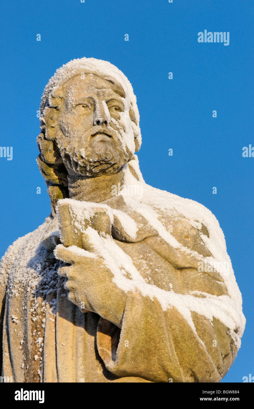 Andrew Melville 1545 - 1622, statue in the Valley Cemetery, City of Stirling, Scotland, UK. Stock Photo