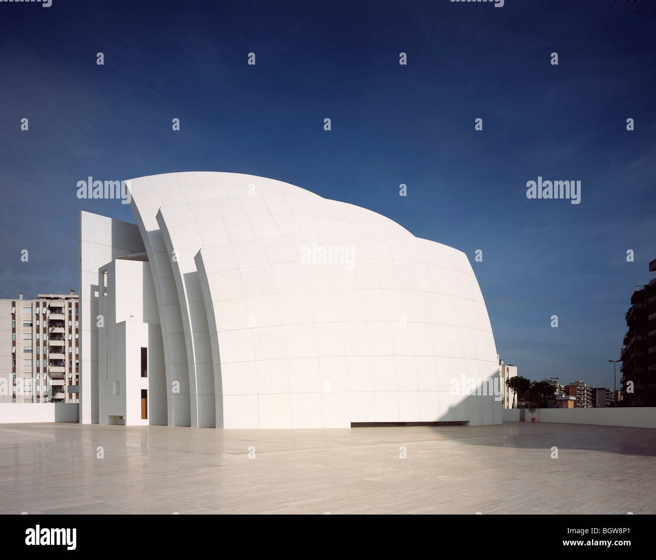 JUBILEE CHURCH [LA CHIESA DEL DIO PADRE MISERICORDIOSO], ROME, ITALY, RICHARD MEIER AND PARTNERS Stock Photo