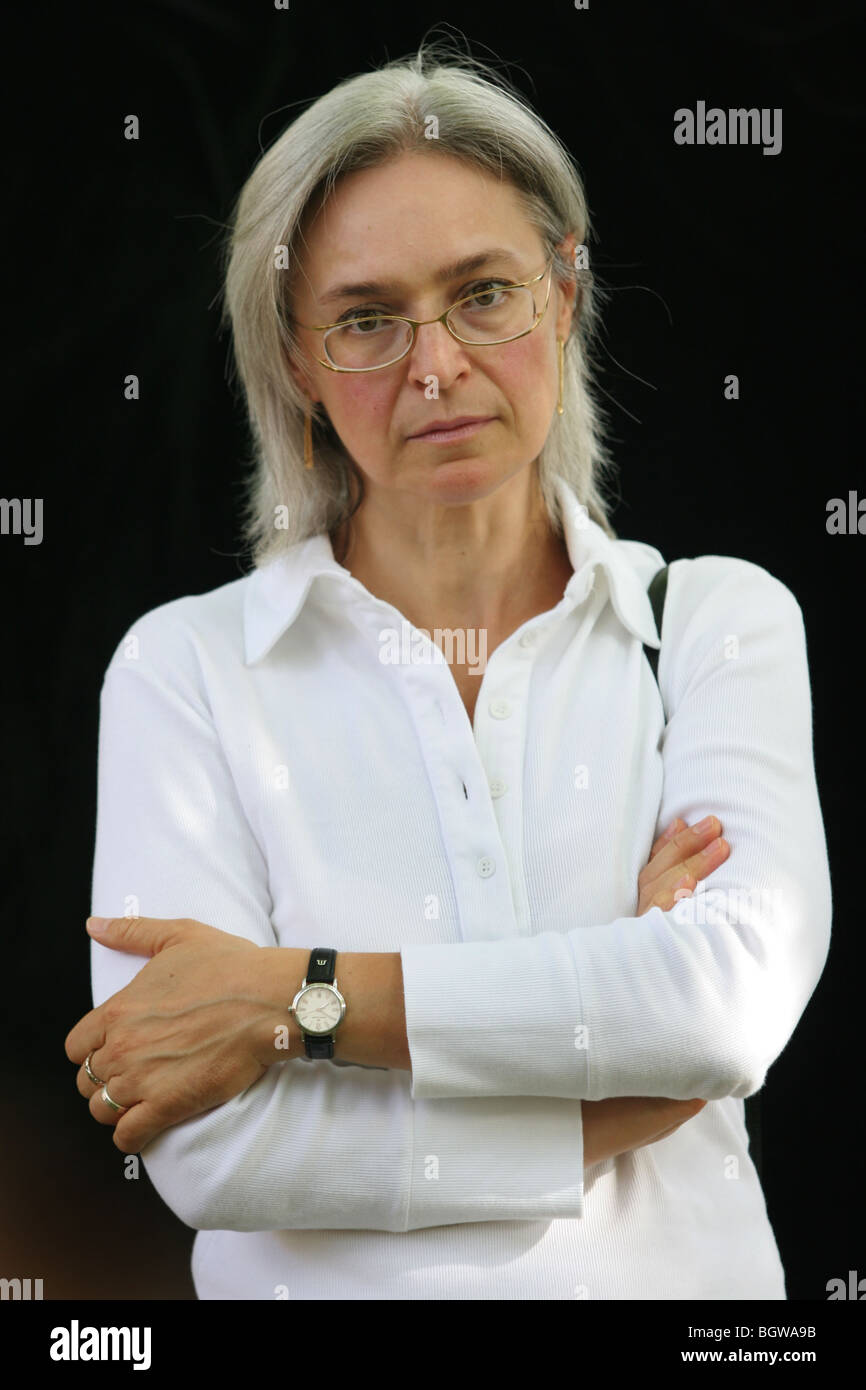 Anna Politkovskaya, controversial, outspoken Russian journalist and critic of the Russian government regime of Vladimir Putin. Stock Photo