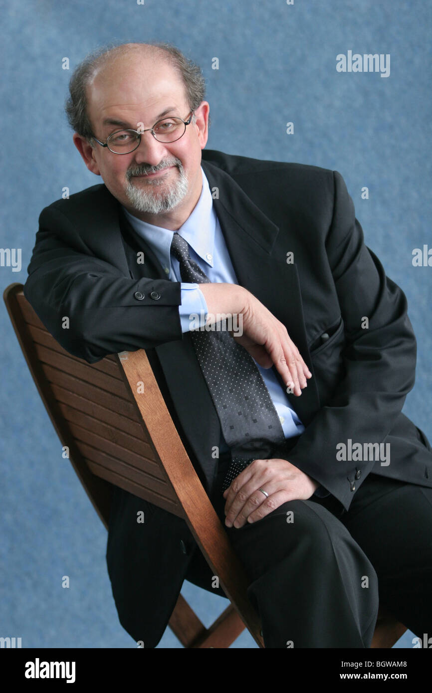 Salman Rushdie, internationally acclaimed British author, author of 'The Satanic Verses' and 'Shalimar The Clown'. Edinburgh. Stock Photo