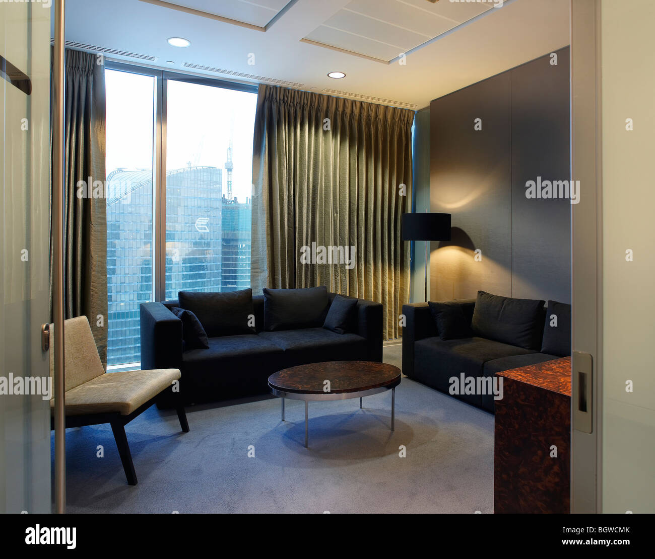 rencap offices moscow, view into room with sofas Stock Photo