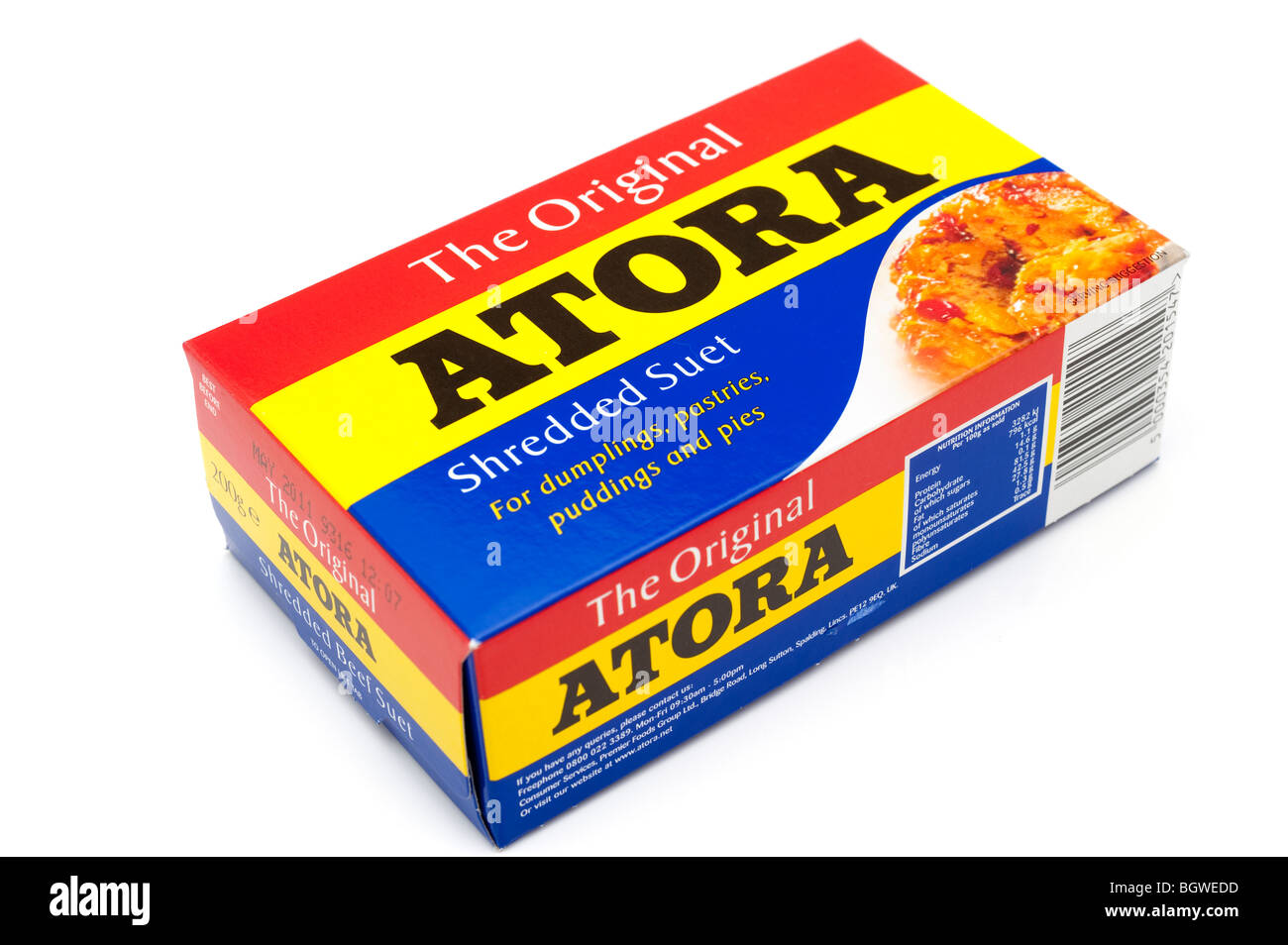 Box of Atora shredded suet Stock Photo Alamy