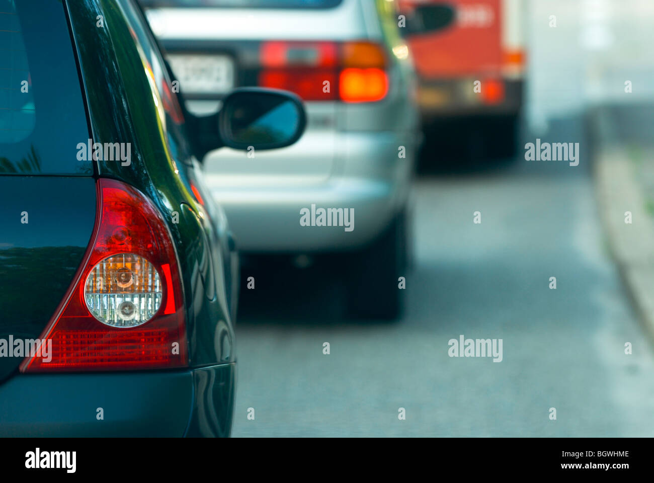 Brake lights on the car Stock Photo Alamy