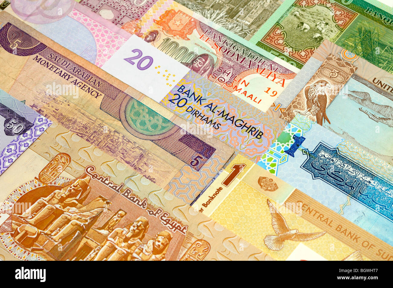 Arab League Currency Stock Photo