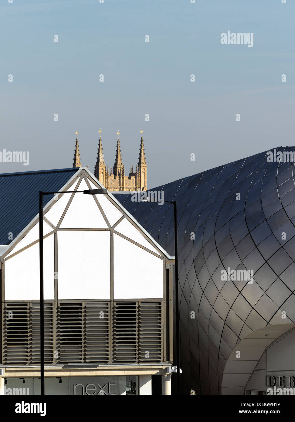 THE ARC SHOPPING CENTRE, BURY ST EDMUNDS, UNITED KINGDOM, VERETEC WITH MICHAEL HOPKINS Stock Photo