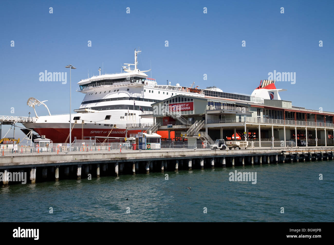 Quay for Spirit of Tasmania at Port Melbourne, Victoria,  Australia Stock Photo