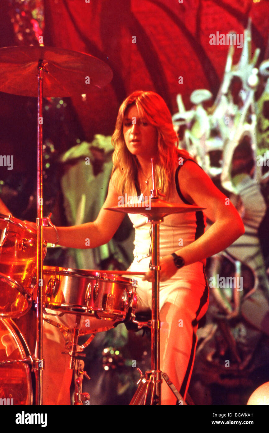 Runaways Us Girl Group In 1977 With Sandy West On Drums Stock Photo Alamy