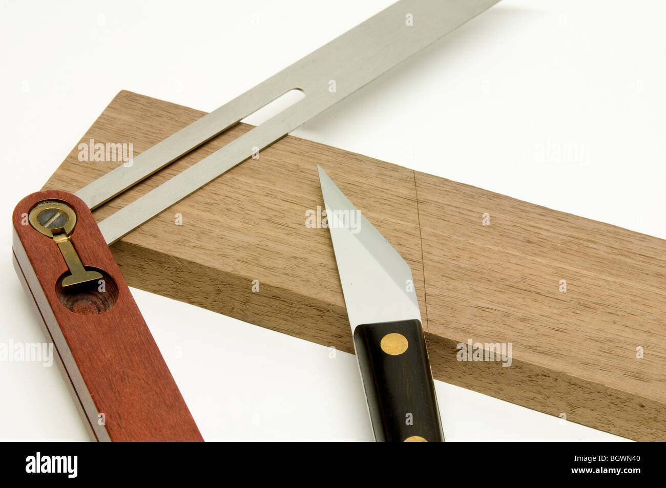 Knife used for marking wood with sliding Bevel Stock Photo Alamy