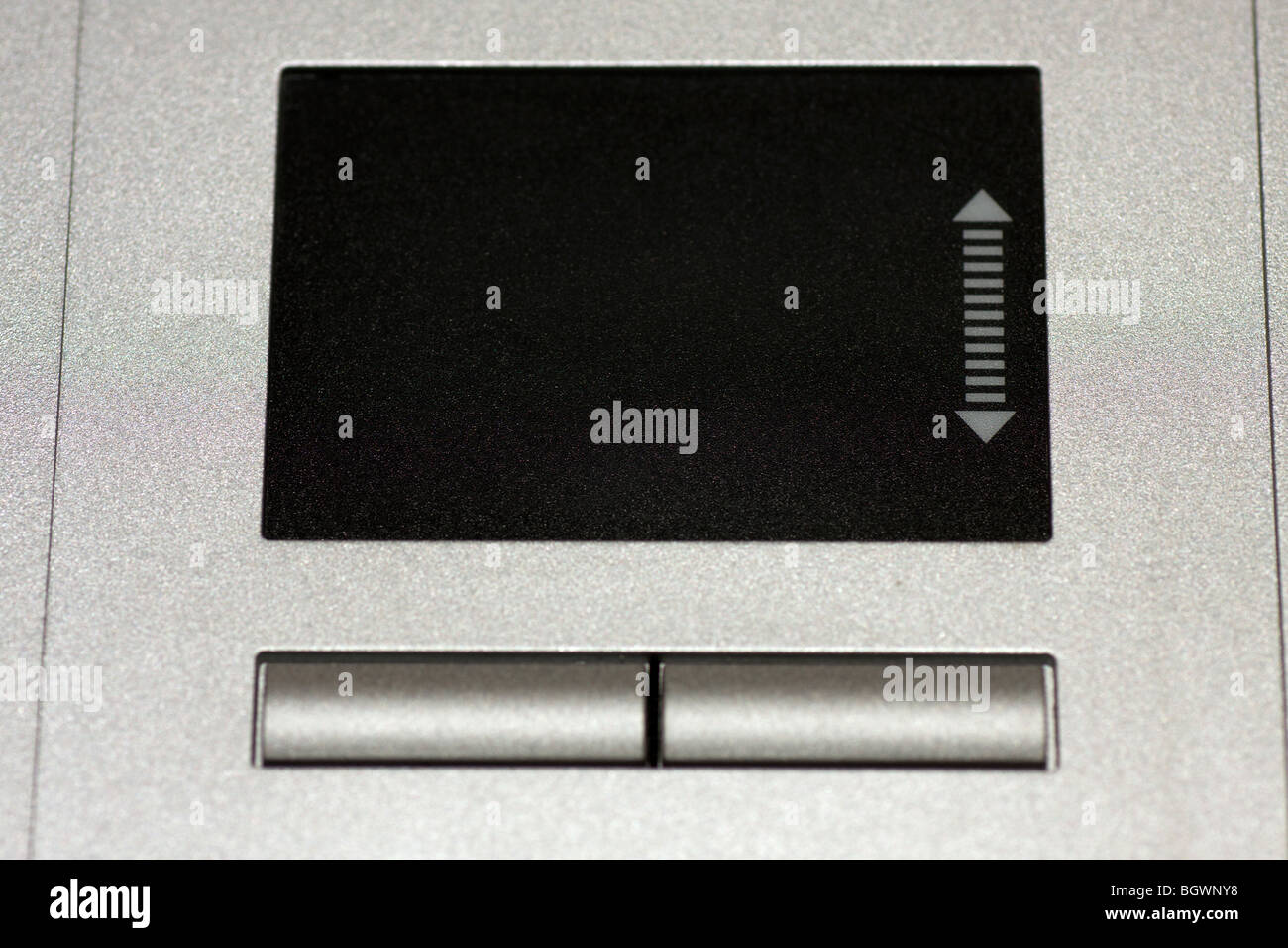 Close up of the computer keyboard touch pad. Stock Photo