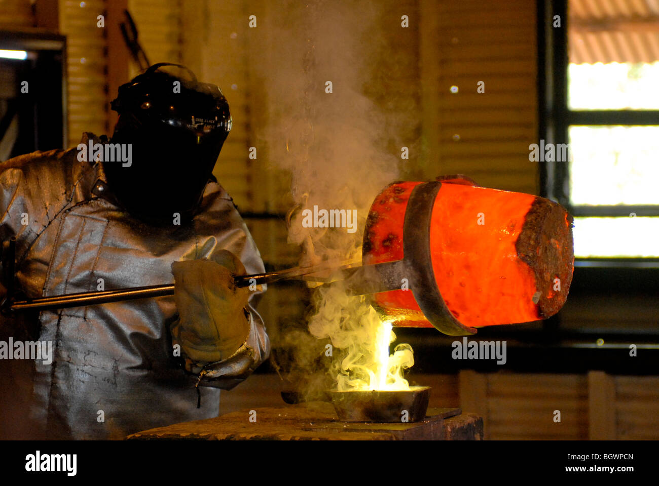 Gold casting in Western Australia Stock Photo Alamy