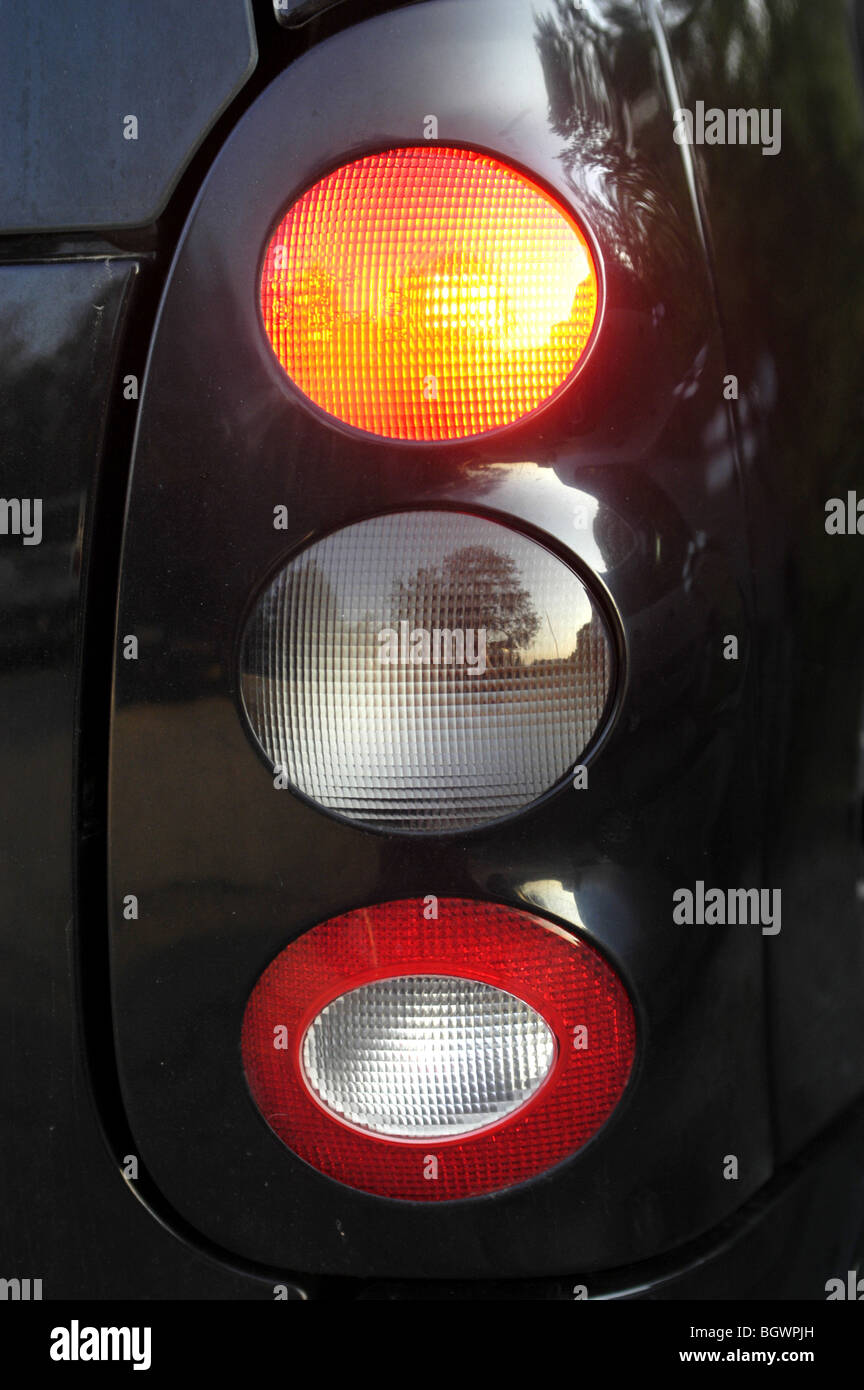 Tail lights on car Stock Photo Alamy