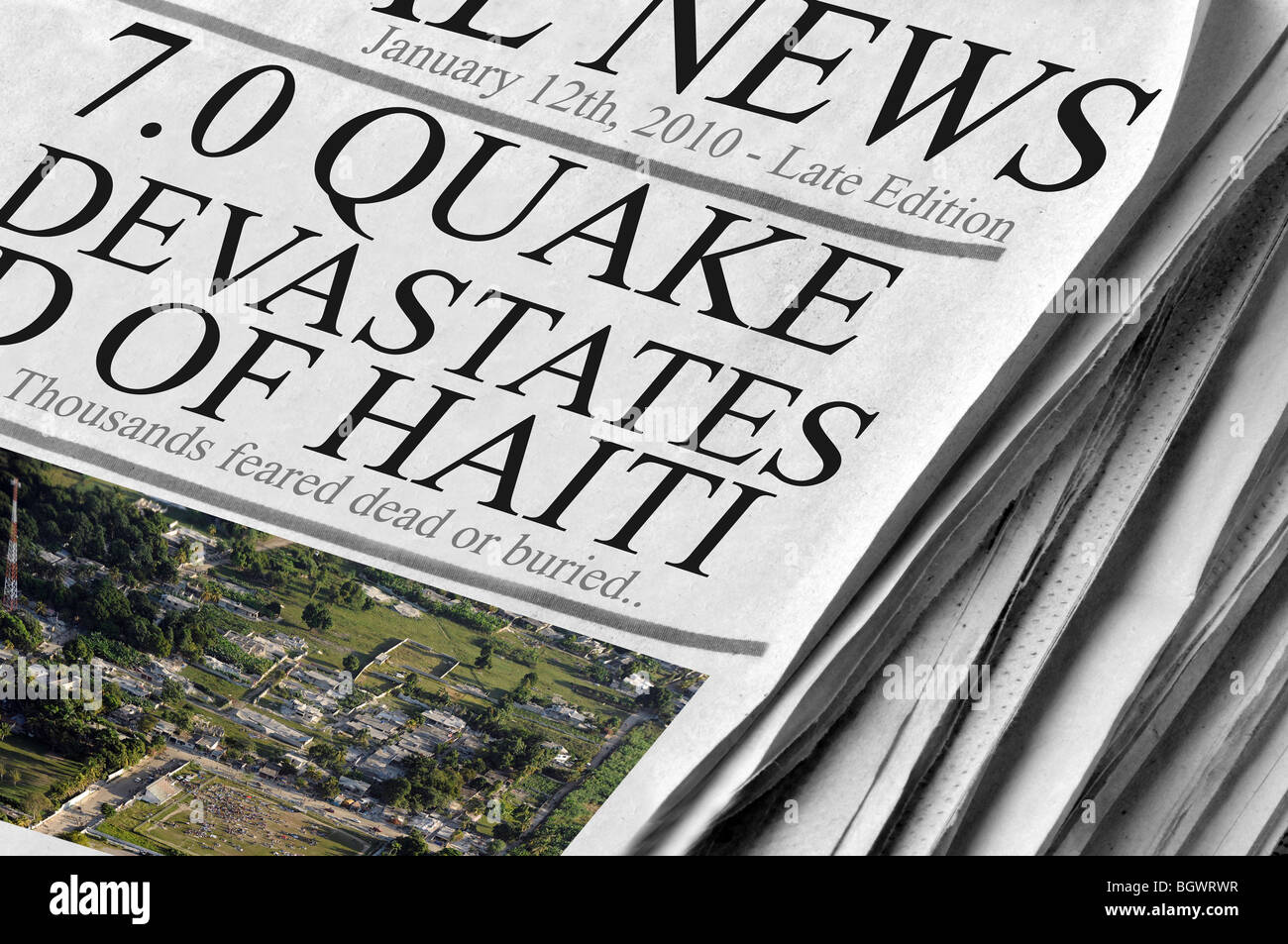 Earthquake Devastates Haiti Stock Photo