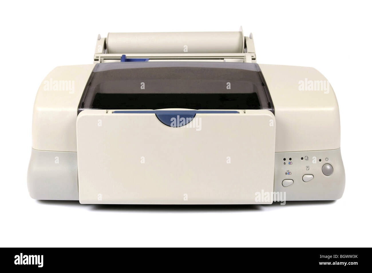 An A4 Inkjet printer as used with a computer against a white background Stock Photo