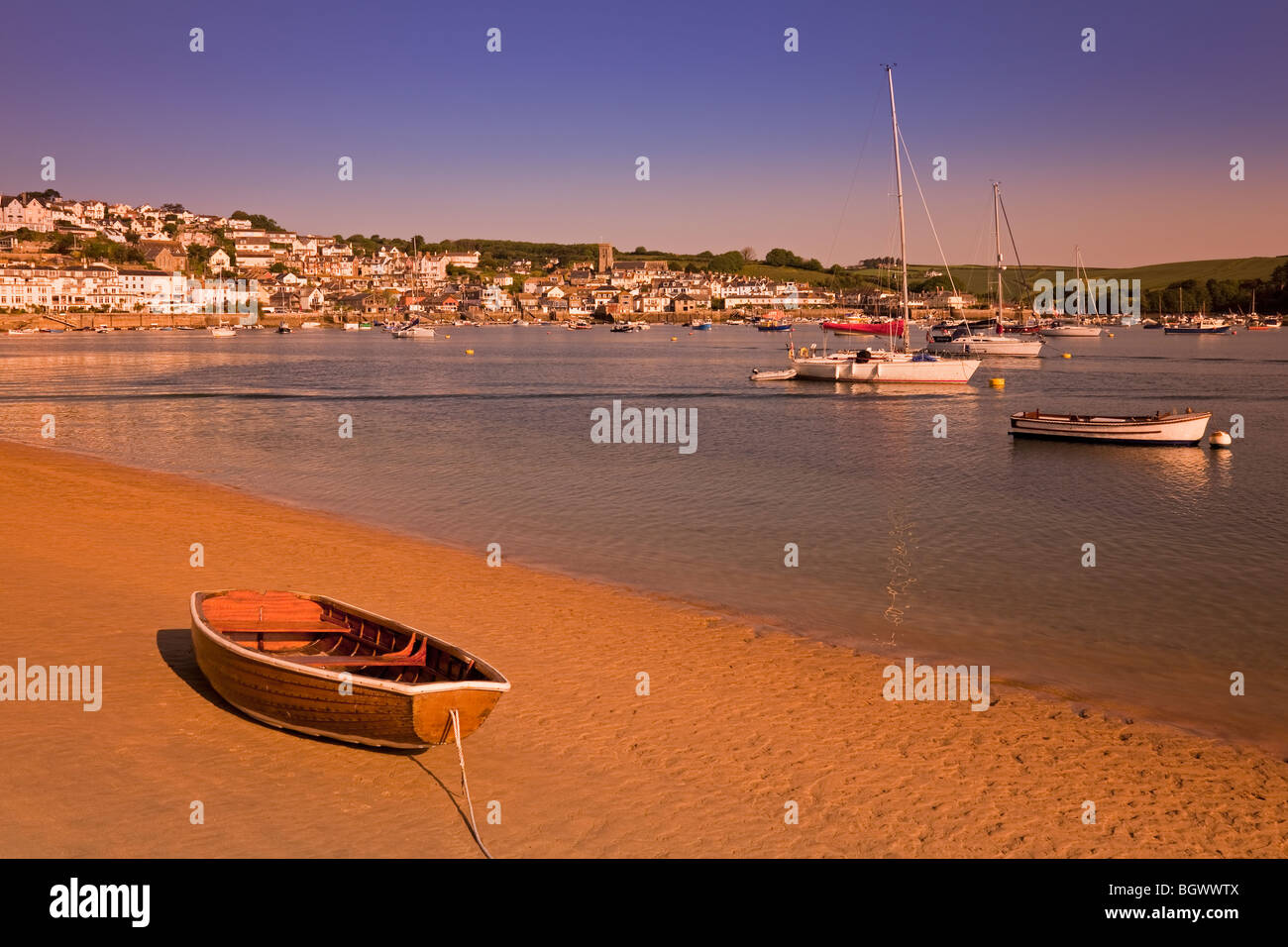 Salcombe Harbour from Small's Cove, East Portlemouth, Devon, England, UK Stock Photo
