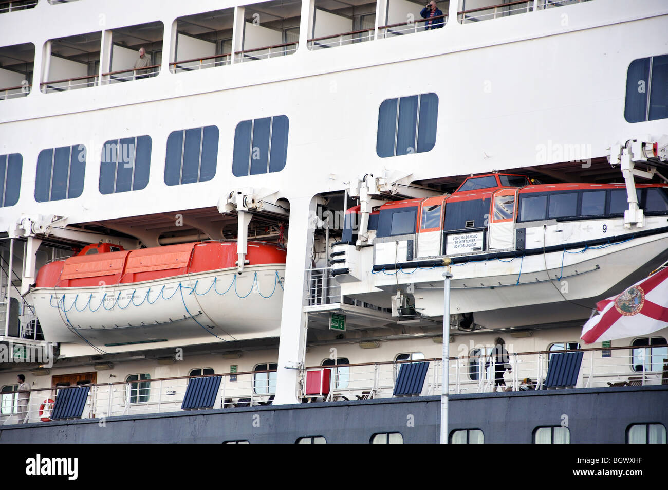 Cruise ship's lifeboats Stock Photo Alamy
