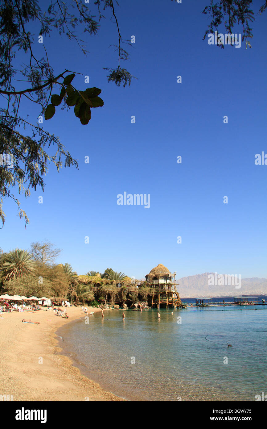 Israel, the Dolphin Reef beach in Eilat Stock Photo