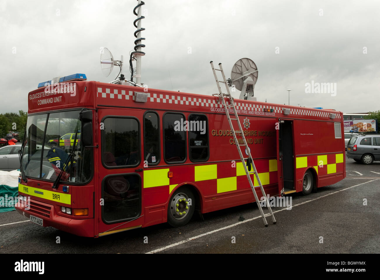 Fire service Gloucestershire mobile command unit Stock Photo - Alamy