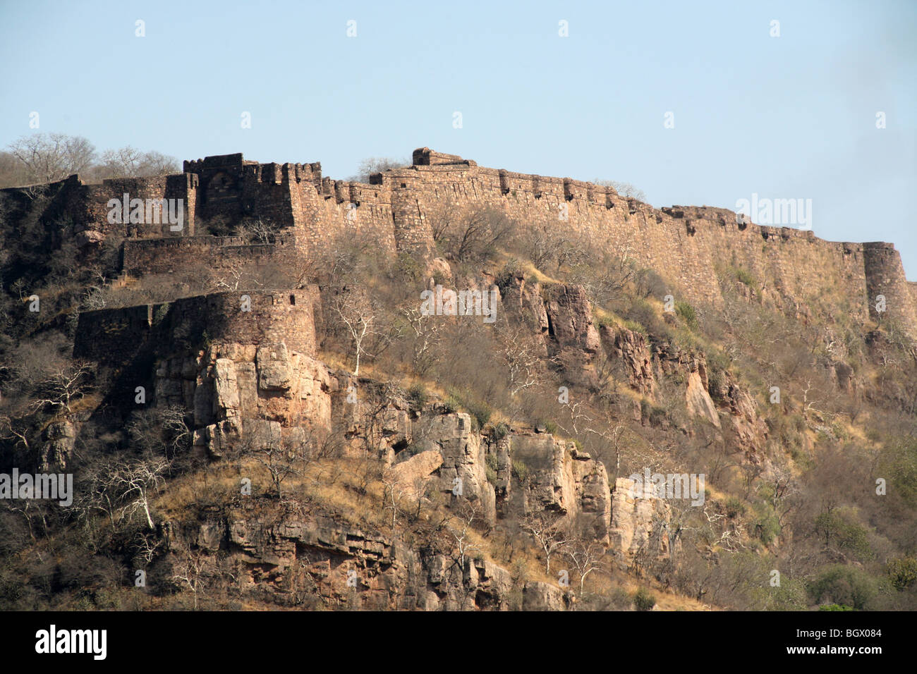 Ranthambhore fort, inside the tiger reserve, India Stock Photo