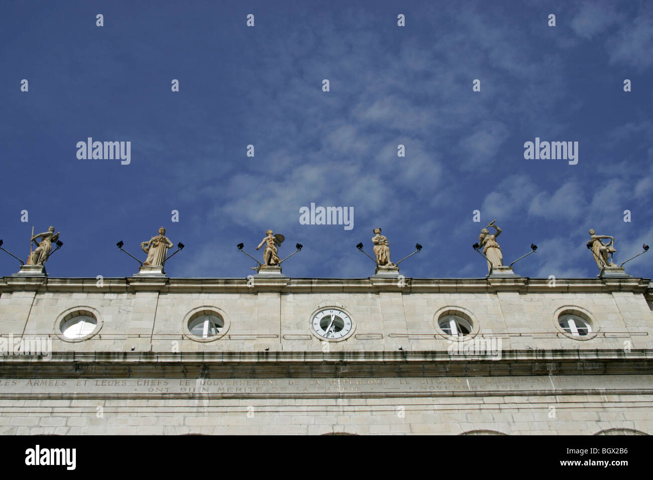 France Bordeaux Bayonne statues on city hall Hotel de Ville Stock Photo