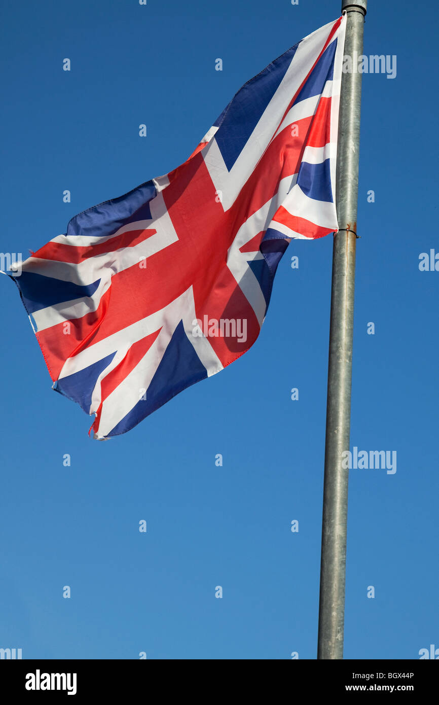 Union Jack flag flying Stock Photo Alamy