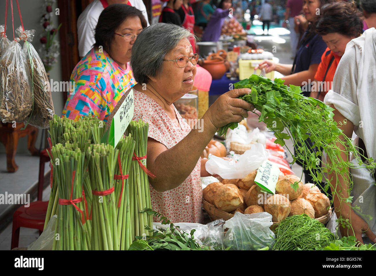 Street market in Thailand Stock Photo