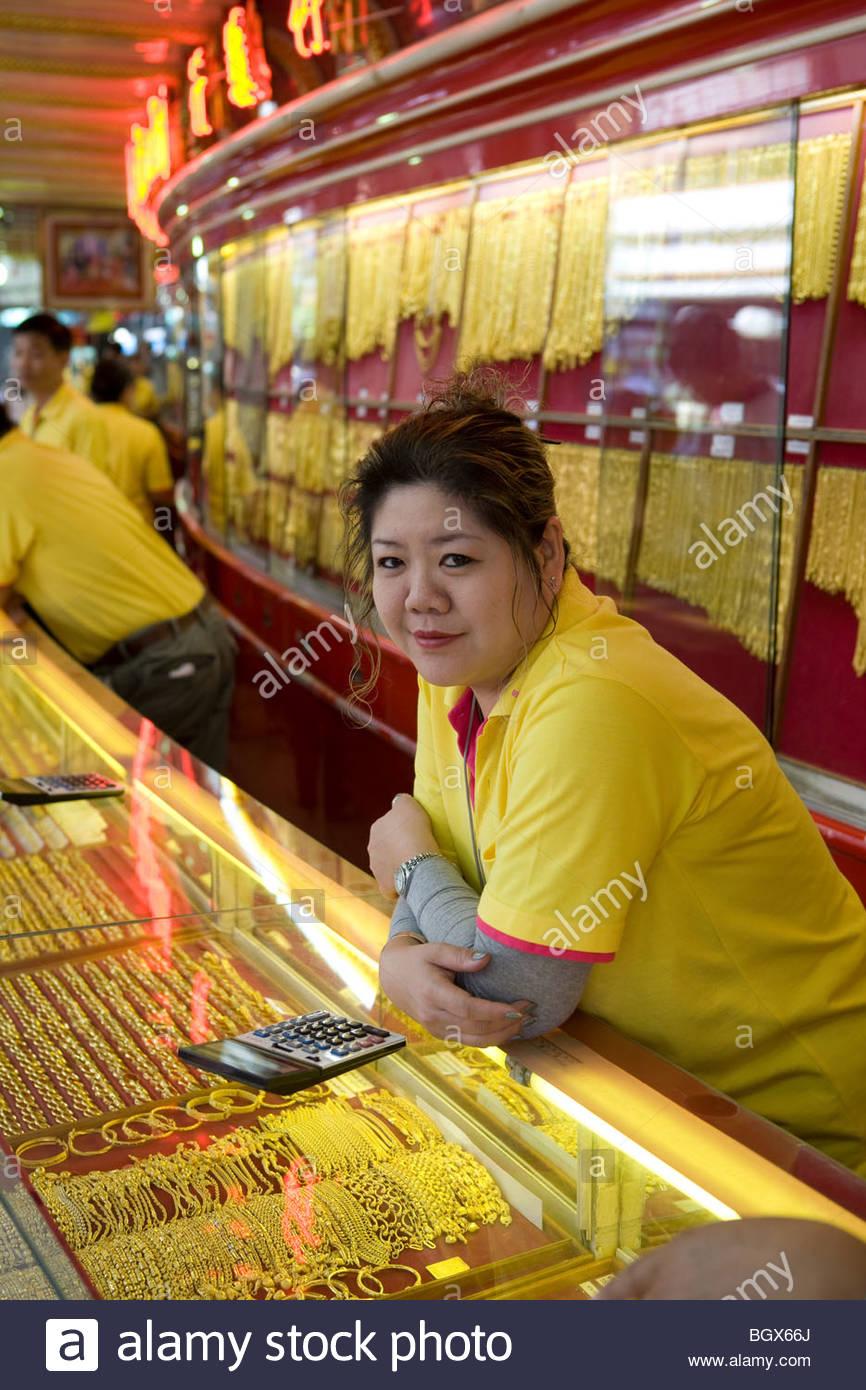Gold Shop in Bangkok, Thailand Stock Photo 27620506 Alamy