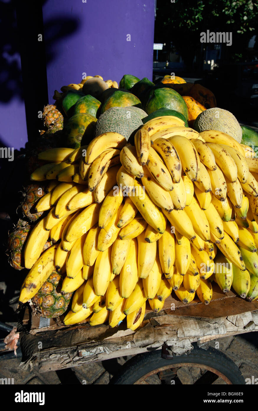 fruit cart Dominican Republic Stock Photo Alamy