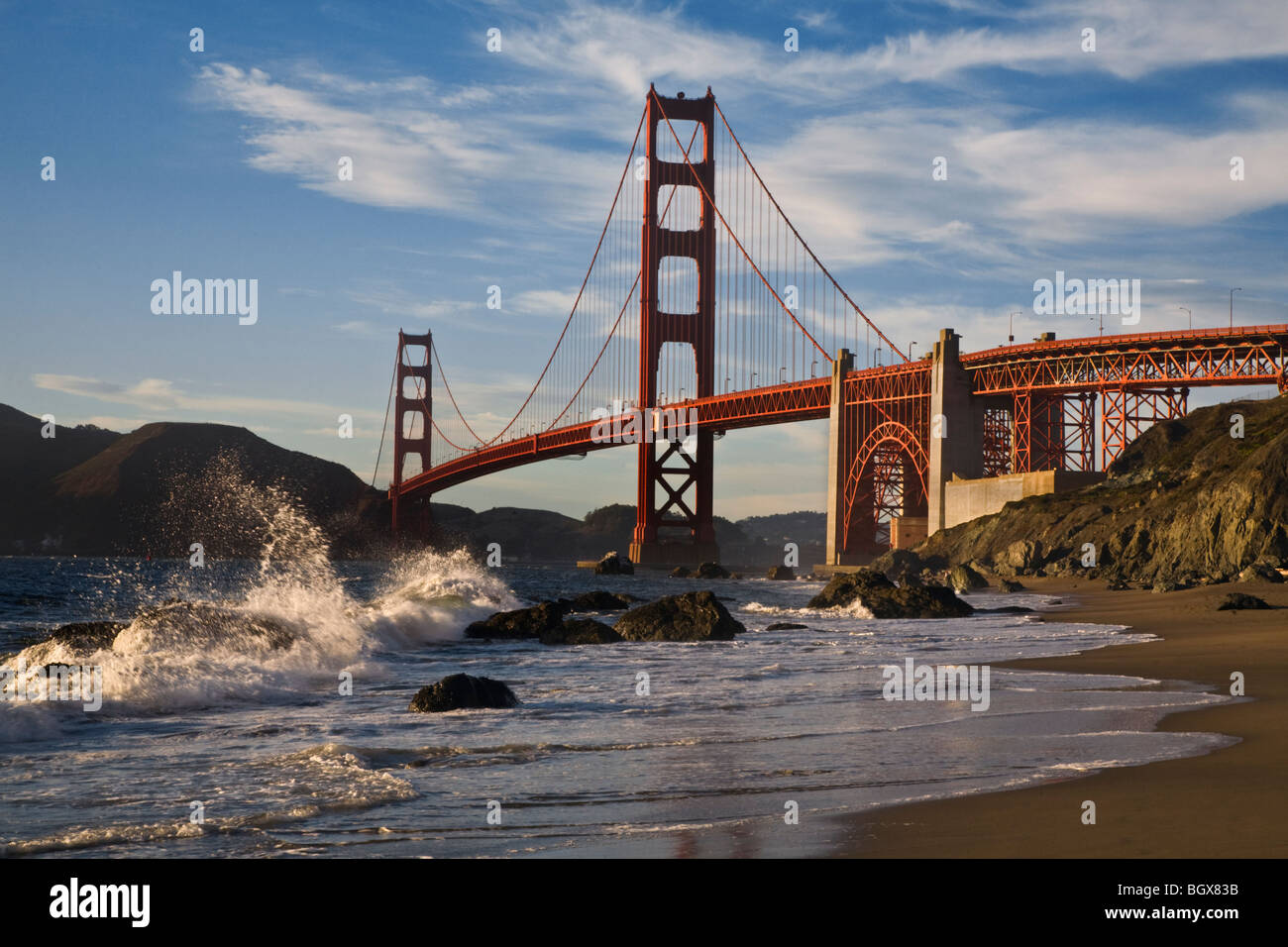 THE GOLDEN GATE BRIDGE as seen from BAKER BEACH - SAN FRANCISCO ...
