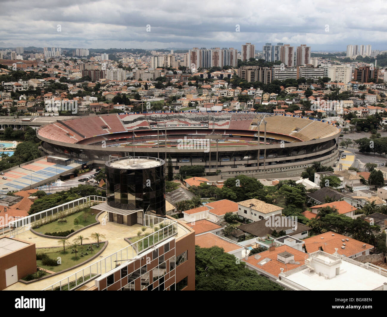 Morumbi football stadium in the city of Sao Paulo in Brazil which is one of those that will be used for the World Cup in 2014 Stock Photo