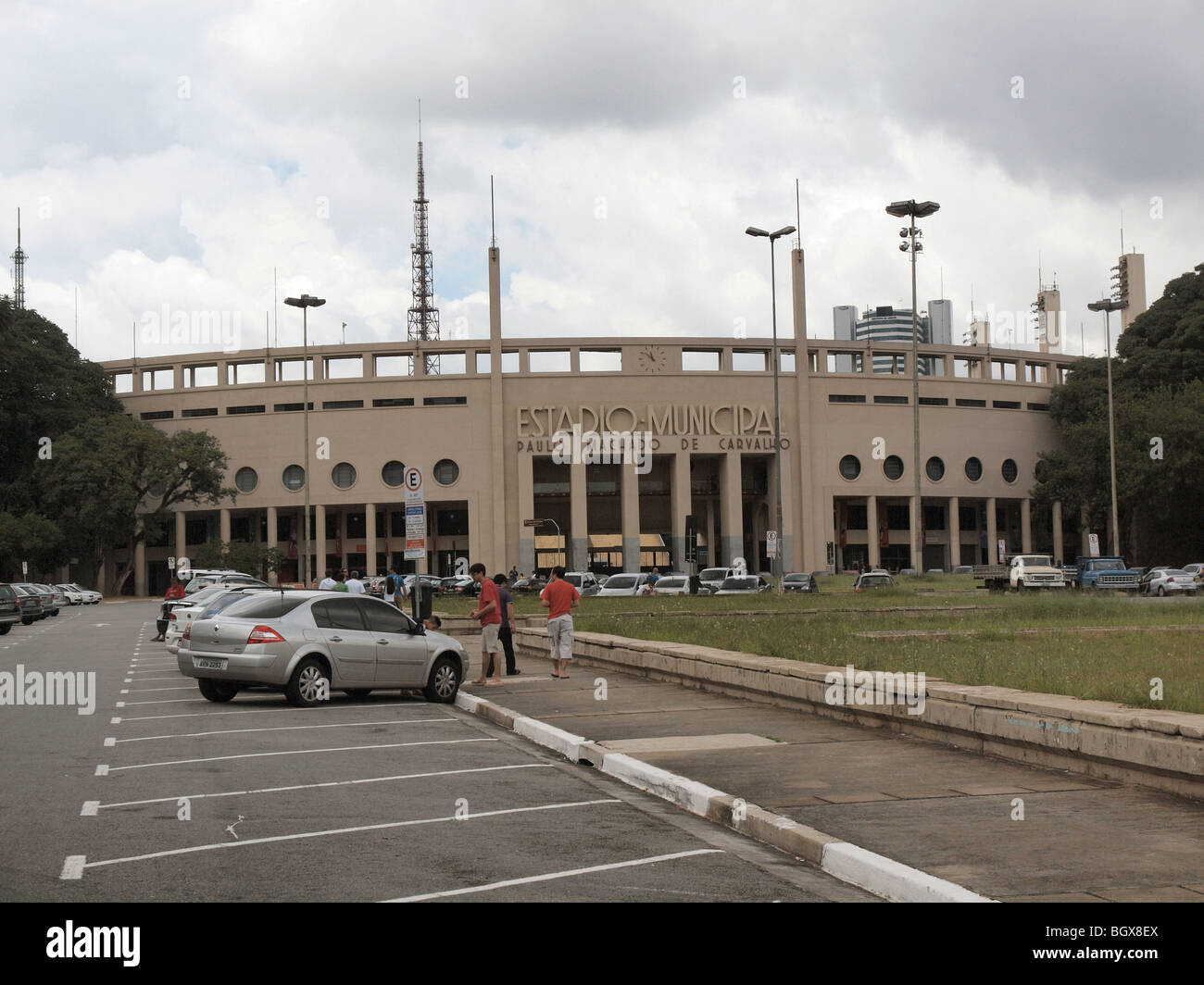 Pacaembu football stadium in the city of Sao Paulo in Brazil which is one of those that will be used for the World Cup in 2014 Stock Photo