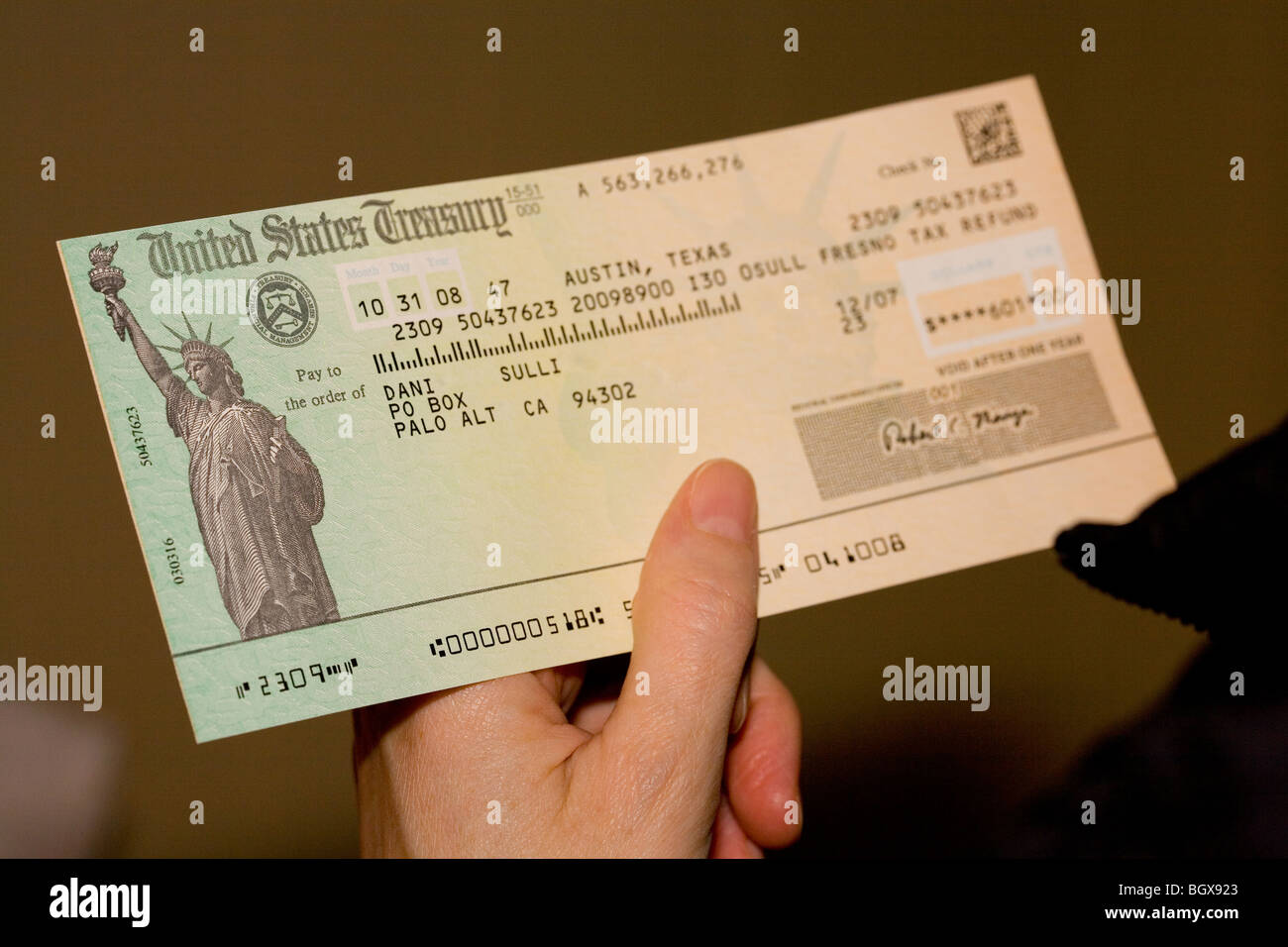 tax-refund-check-stock-photo-alamy